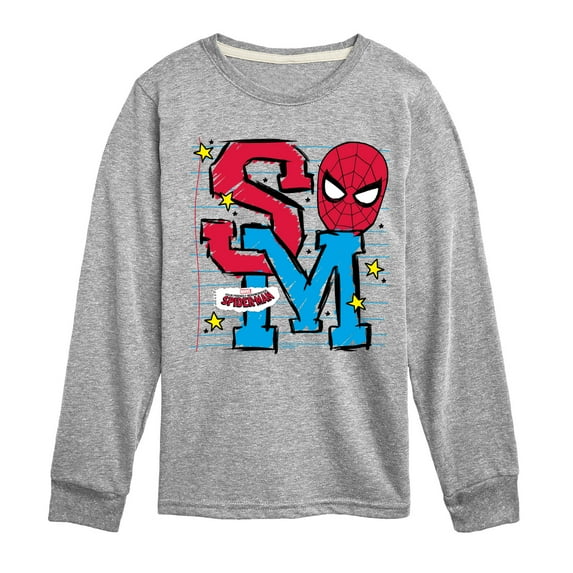Marvel Your Friendly Neighborhood Spider-Man - Friendly Spidey Mascot - Toddler And Youth Long Sleeve Graphic T-Shirt