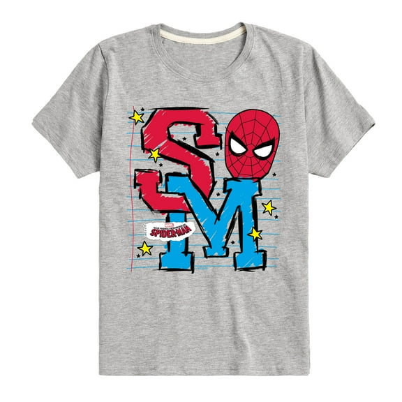 Marvel Your Friendly Neighborhood Spider-Man - Friendly Spidey Mascot - Toddler And Youth Short Sleeve Graphic T-Shirt