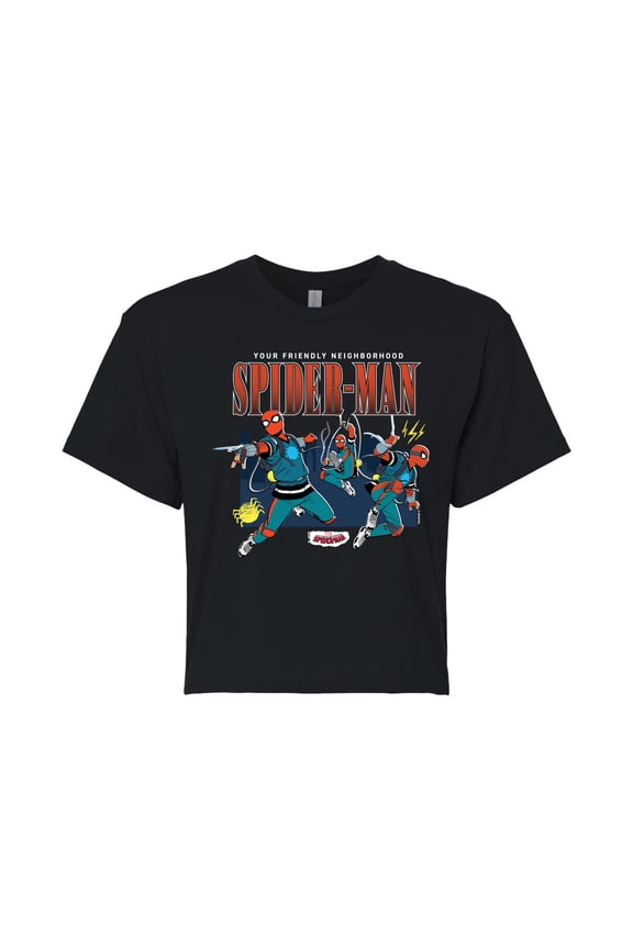Your Friendly Neighborhood Spider-Man - Homemade Uniform - Juniors Cropped Graphic T-Shirt