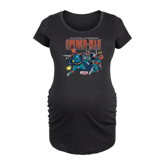 Marvel Your Friendly Neighborhood Spider-Man - Homemade Uniform - Maternity Scoop Neck Graphic T-Shirt