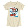 thumbnail image 1 of Marvel Your Friendly Neighborhood Spider-Man - Spider Suit Masks - Toddler And Youth Girls Fitted Short Sleeve Graphic T-Shirt, 1 of 5