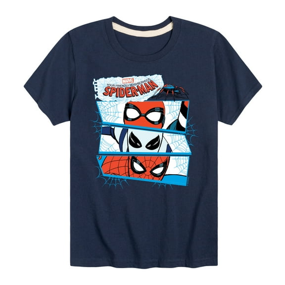 Marvel Your Friendly Neighborhood Spider-Man - Spider Suit Masks - Toddler And Youth Short Sleeve Graphic T-Shirt
