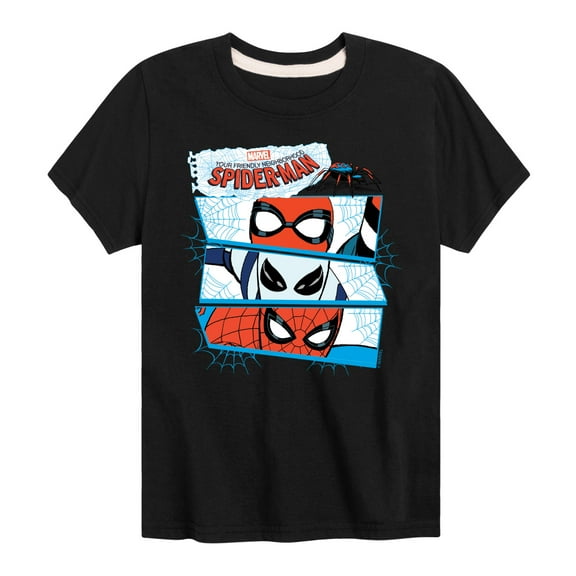 Marvel Your Friendly Neighborhood Spider-Man - Spider Suit Masks - Toddler And Youth Short Sleeve Graphic T-Shirt