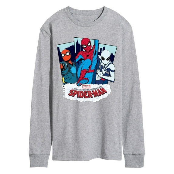 Marvel Your Friendly Neighborhood Spider-Man - Spider Suits - Adult Long Sleeve Graphic T-Shirt