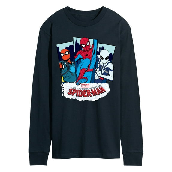 Marvel Your Friendly Neighborhood Spider-Man - Spider Suits - Adult Long Sleeve Graphic T-Shirt