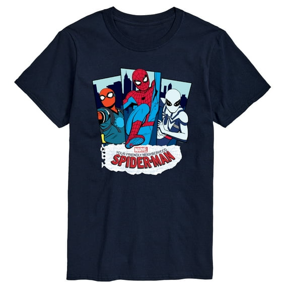 Marvel Your Friendly Neighborhood Spider-Man - Spider Suits - Adult Short Sleeve Graphic T-Shirt