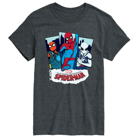 Marvel Your Friendly Neighborhood Spider-Man - Spider Suits - Adult Short Sleeve Graphic T-Shirt