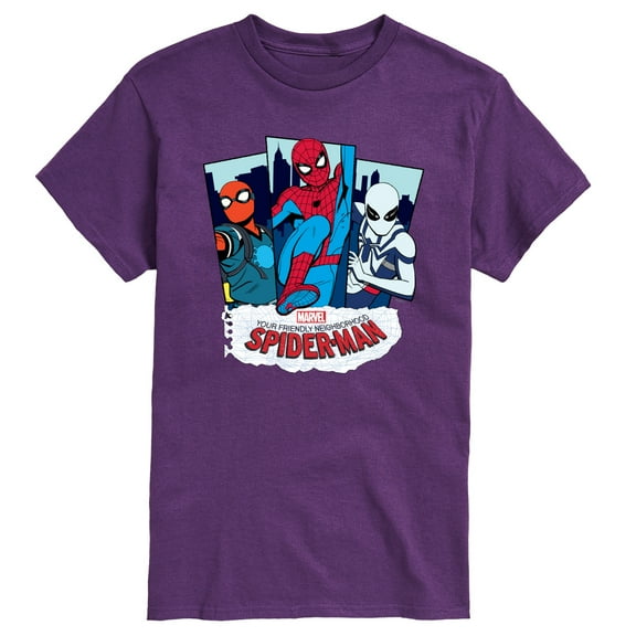 Marvel Your Friendly Neighborhood Spider-Man - Spider Suits - Adult Short Sleeve Graphic T-Shirt