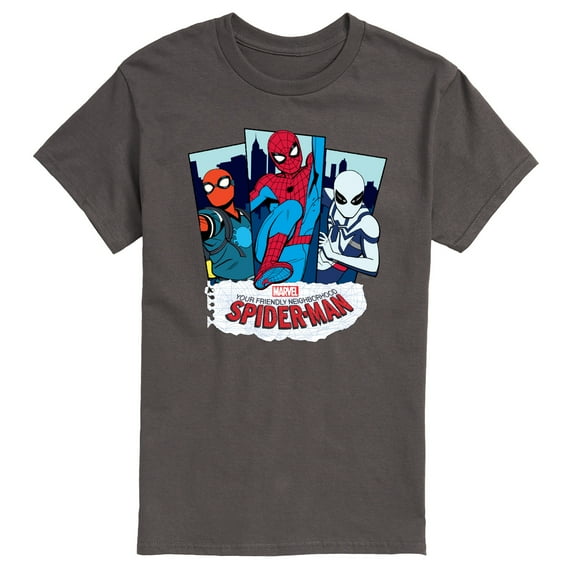 Marvel Your Friendly Neighborhood Spider-Man - Spider Suits - Adult Short Sleeve Graphic T-Shirt