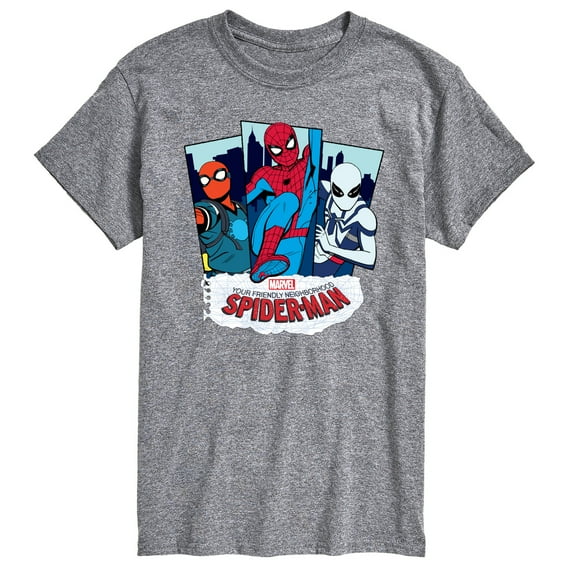 Marvel Your Friendly Neighborhood Spider-Man - Spider Suits - Adult Short Sleeve Graphic T-Shirt