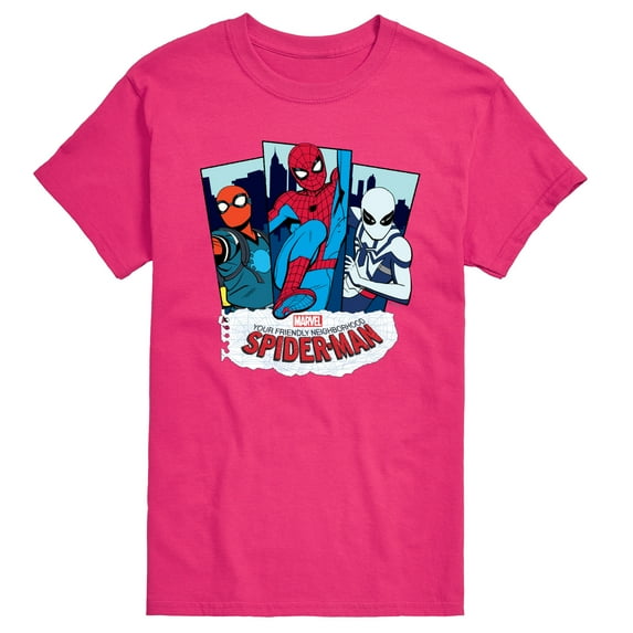 Marvel Your Friendly Neighborhood Spider-Man - Spider Suits - Adult Short Sleeve Graphic T-Shirt