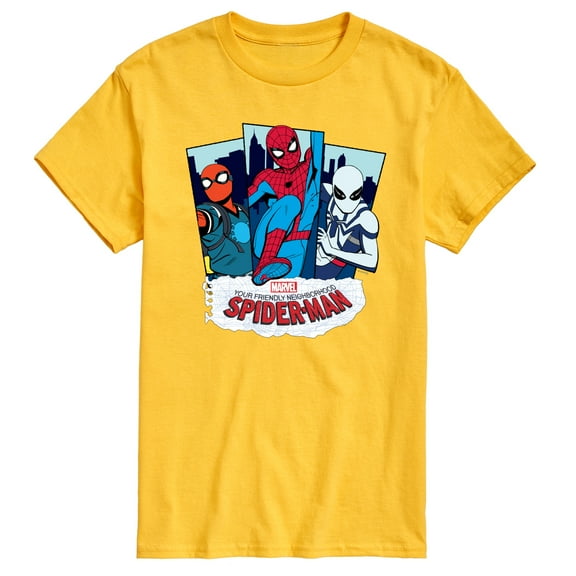 Marvel Your Friendly Neighborhood Spider-Man - Spider Suits - Adult Short Sleeve Graphic T-Shirt