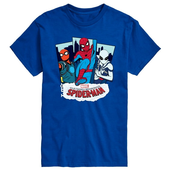 Marvel Your Friendly Neighborhood Spider-Man - Spider Suits - Adult Short Sleeve Graphic T-Shirt
