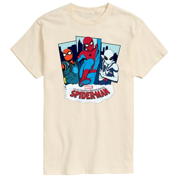 Marvel Your Friendly Neighborhood Spider-Man - Spider Suits - Adult Short Sleeve Graphic T-Shirt