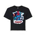 thumbnail image 1 of Marvel Your Friendly Neighborhood Spider-Man - Spider Suits - Juniors Cropped Graphic T-Shirt, 1 of 5