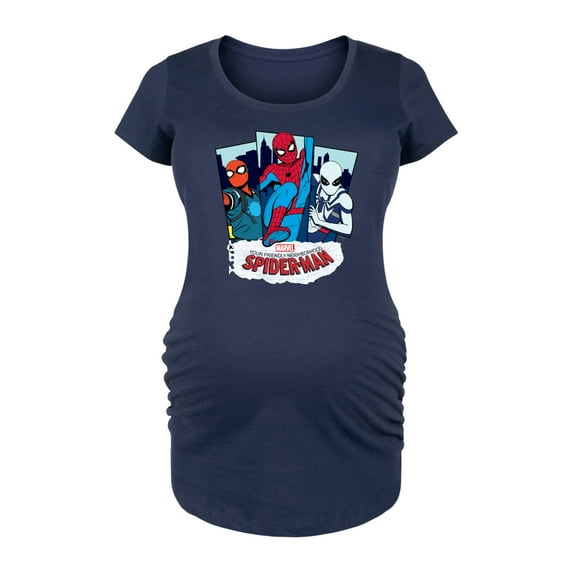 Marvel Your Friendly Neighborhood Spider-Man - Spider Suits - Maternity Scoop Neck Graphic T-Shirt