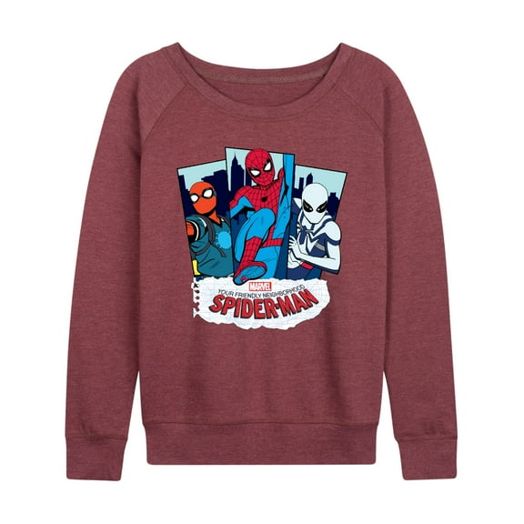 Marvel Your Friendly Neighborhood Spider-Man - Spider Suits - Women's French Terry Pullover Long Sleeve Shirt