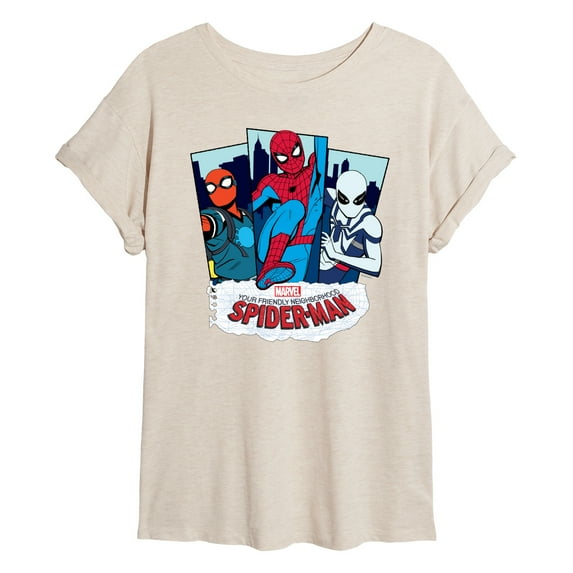 Marvel Your Friendly Neighborhood Spider-Man - Spider Suits - Women's Oversized Graphic T-Shirt