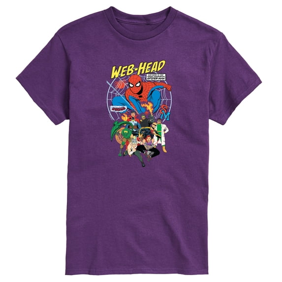 Marvel Your Friendly Neighborhood Spider-Man - Web Head - Adult Short Sleeve Graphic T-Shirt