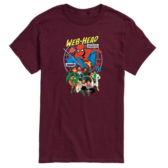 Marvel Your Friendly Neighborhood Spider-Man - Web Head - Adult Short Sleeve Graphic T-Shirt