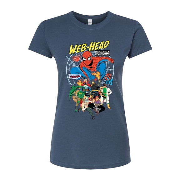 Marvel Your Friendly Neighborhood Spider-Man - Web Head - Juniors Fitted Graphic T-Shirt