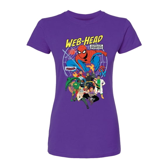 Marvel Your Friendly Neighborhood Spider-Man - Web Head - Juniors Fitted Graphic T-Shirt