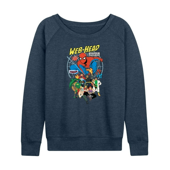Marvel Your Friendly Neighborhood Spider-Man - Web Head - Women's French Terry Pullover Sweatshirt