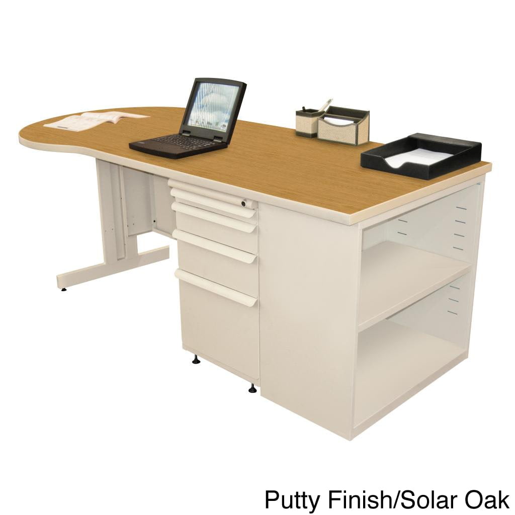 Marvel Zapf Office Desk with Builtin Bookcase (75 x 30)