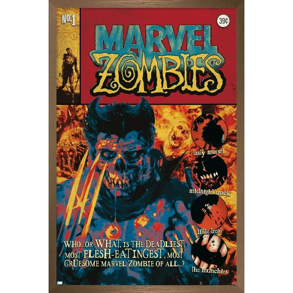 Marvel Zombies - Most Gruesome Marvel Zombie Of All Wall Poster, 14.725" x 22.375" Framed