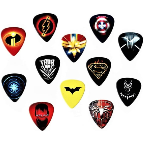 Marvel and DC Comics Superheroes Symbol (12 picks in a packet)