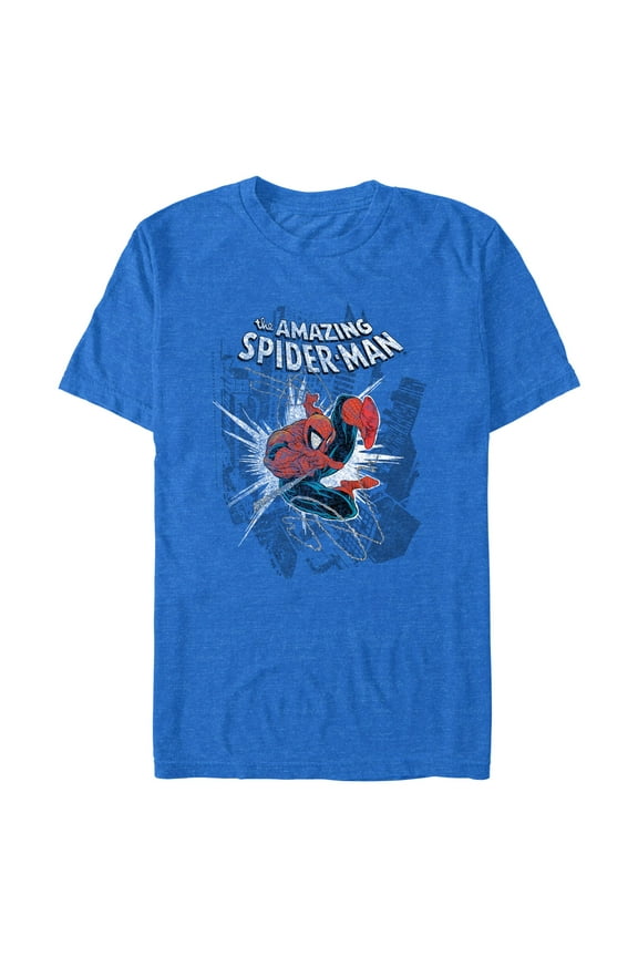 Boy's Marvel: Spider-Man Distressed Action Pose Graphic T-Shirt