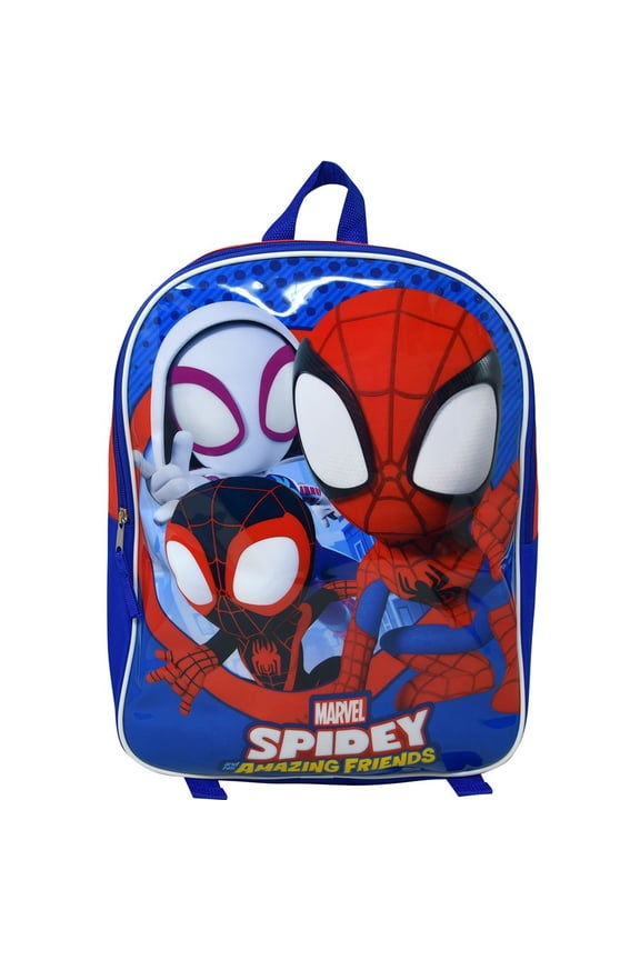 by Spidey & Friends Unisex Backpack Plain Front, Blue