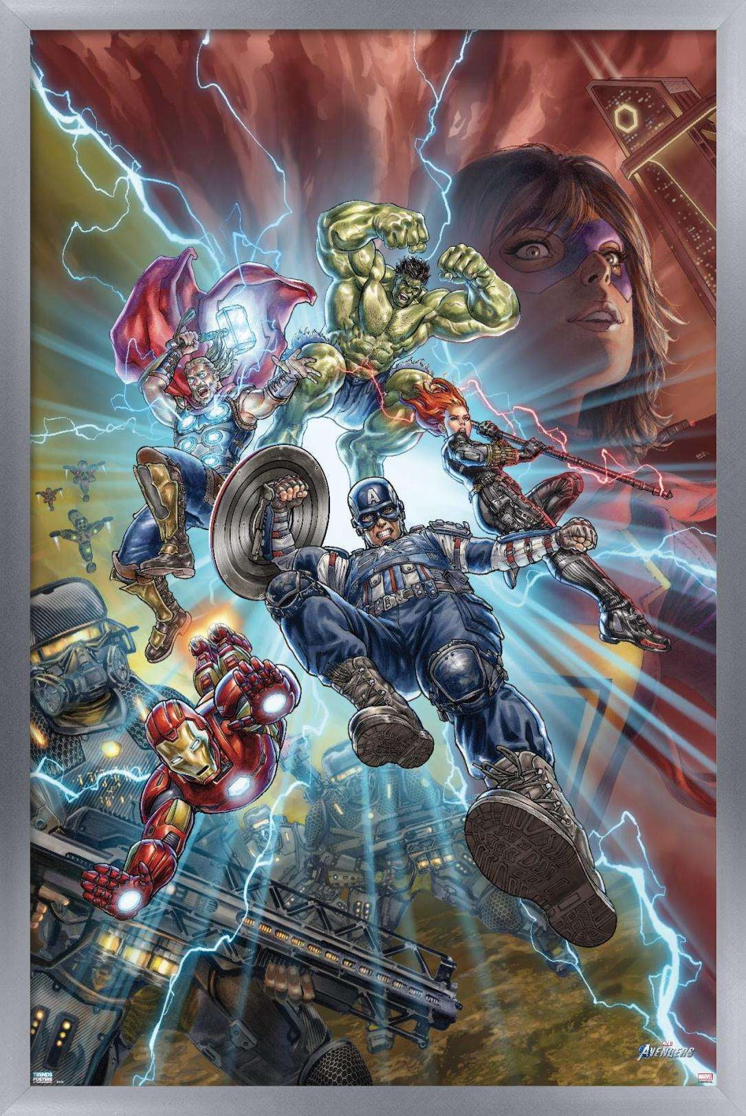 Marvel's Avengers - Battle Wall Poster, 22.375" x 34", Framed