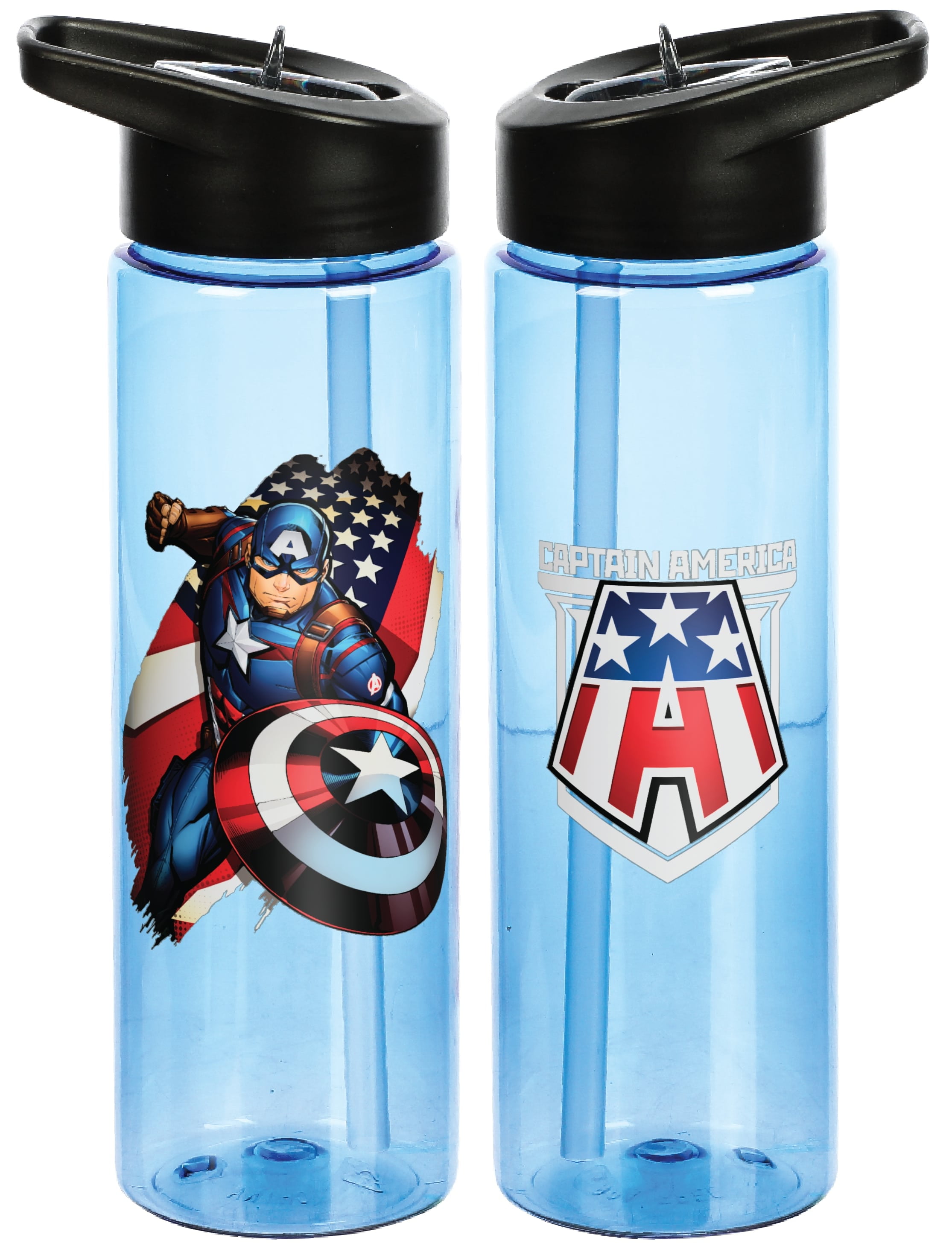 Avengers Atlantic Blue Spout Water Bottle, 16 oz.