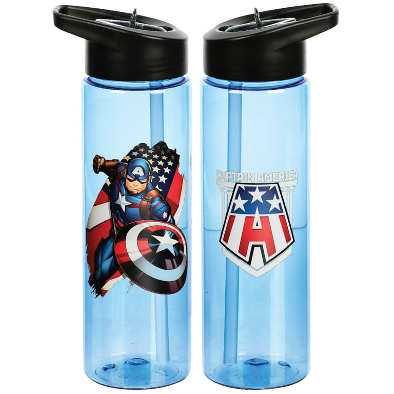 [Disney Store] Captain America and Iron Man Civil War Plastic Water Bottle  - New