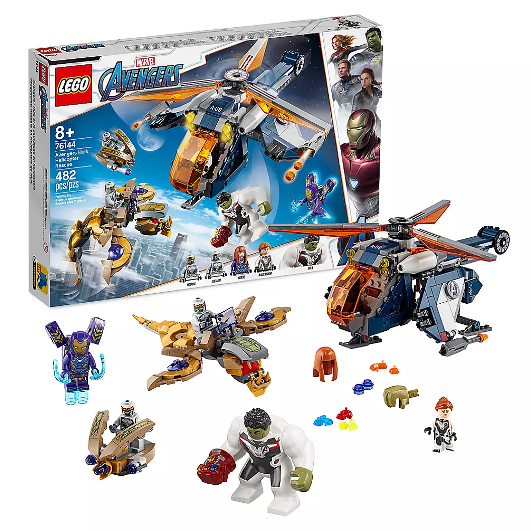 LEGO Marvel Avengers Hulk Helicopter Rescue 76144 Building Kit (482 Pieces)