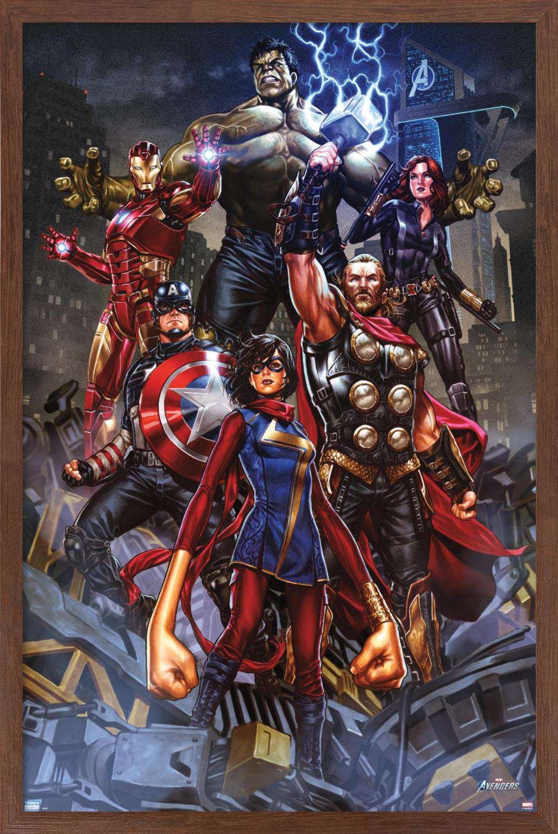 Marvel's Avengers - Unite Wall Poster, 14.725" x 22.375", Framed