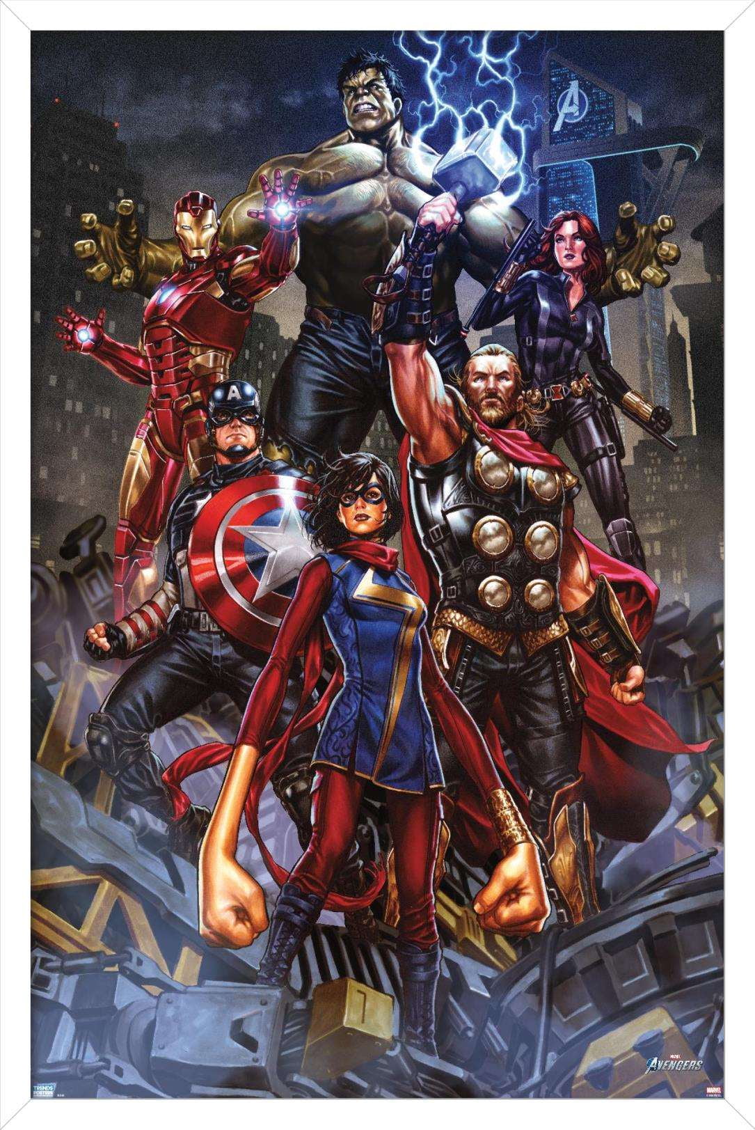 Marvel's Avengers - Unite Wall Poster, 14.725" x 22.375", Framed