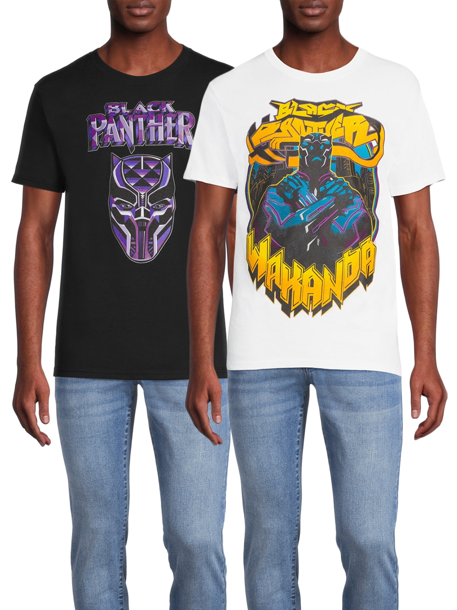 Marvel's Black Panther Legacy Artist Series Men's and Big Men's Graphic T  Shirt, 2-Pack