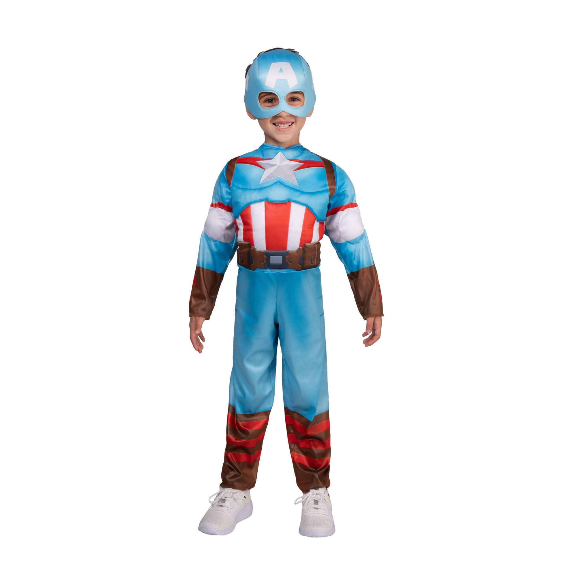 Marvel's Captain America Halloween Costume for Toddler, Size 3-4T, by Jazwares