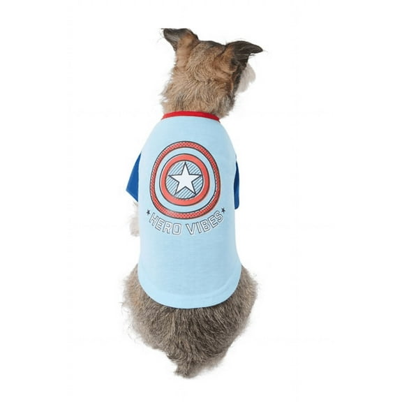 Marvel 's Captain America "Hero Vibes" Dog & Cat T-shirt Size Large