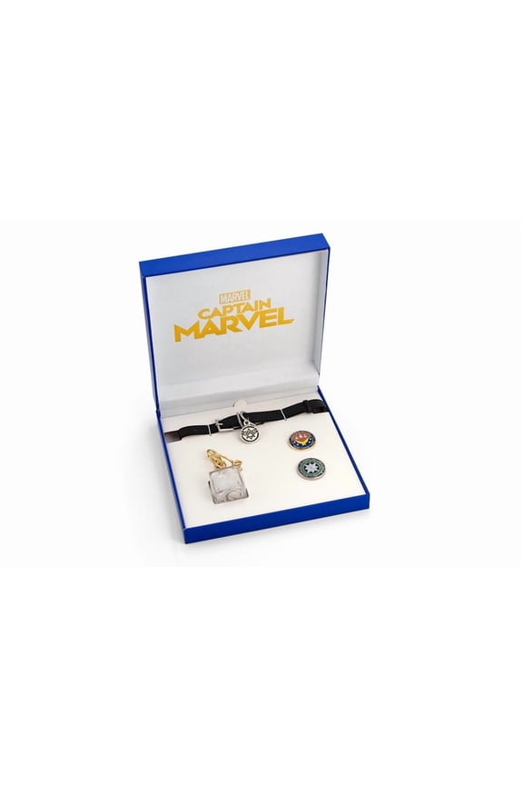 Marvel's Captain Marvel Exclusive Goose Collar Choker | Includes Bonus Tesseract