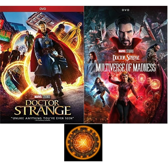 Marvel's Doctor Strange One 1 Two 2 Multiverse of Madness 2 DVD Movie Set Includes Multiverse Decal