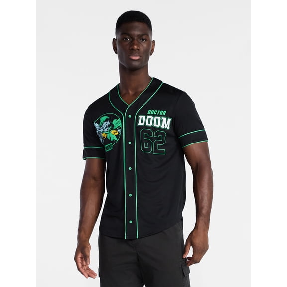 Marvel's Dr. Doom Men's & Big Men's Baseball Jersey, Sizes S-3XL