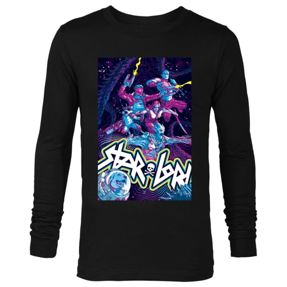 Marvel’s Guardians of the Galaxy Video Game 80s - Long Sleeve T-Shirt for Men – Customized-Black