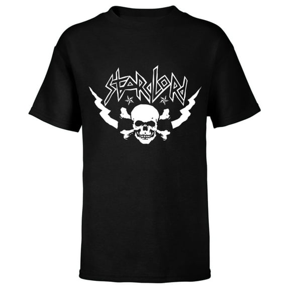 Marvel’s Guardians of the Galaxy Video Game Star-Lord Skull - Short Sleeve T-Shirt for Kids – Customized-Black