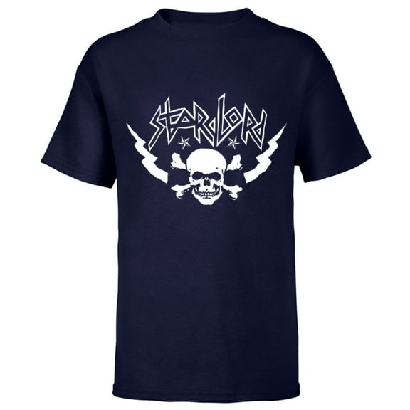 Marvel’s Guardians of the Galaxy Video Game Star-Lord Skull - Short Sleeve T-Shirt for Kids – Customized-Navy