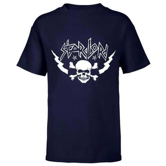 Marvel’s Guardians of the Galaxy Video Game Star-Lord Skull - Short Sleeve T-Shirt for Kids – Customized-Navy