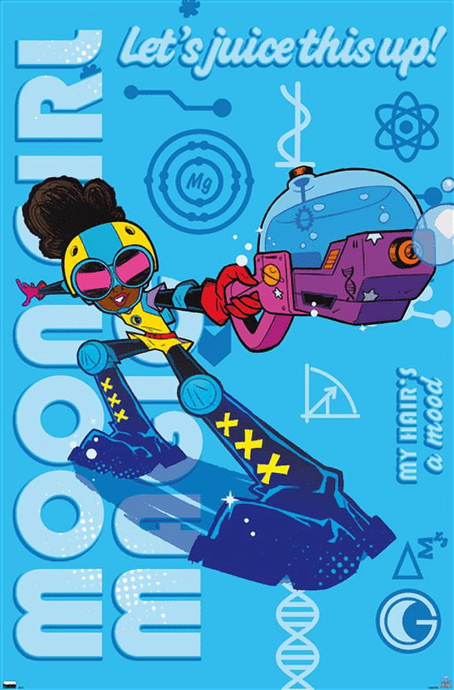 Marvel's Moon Girl & Devil Dinosaur - More Juice Wall Poster, 14.725" x 22.375"