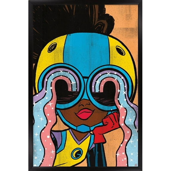 Marvel's Moon Girl & Devil Dinosaur - Smile Wall Poster, 22.375" x 34" Framed